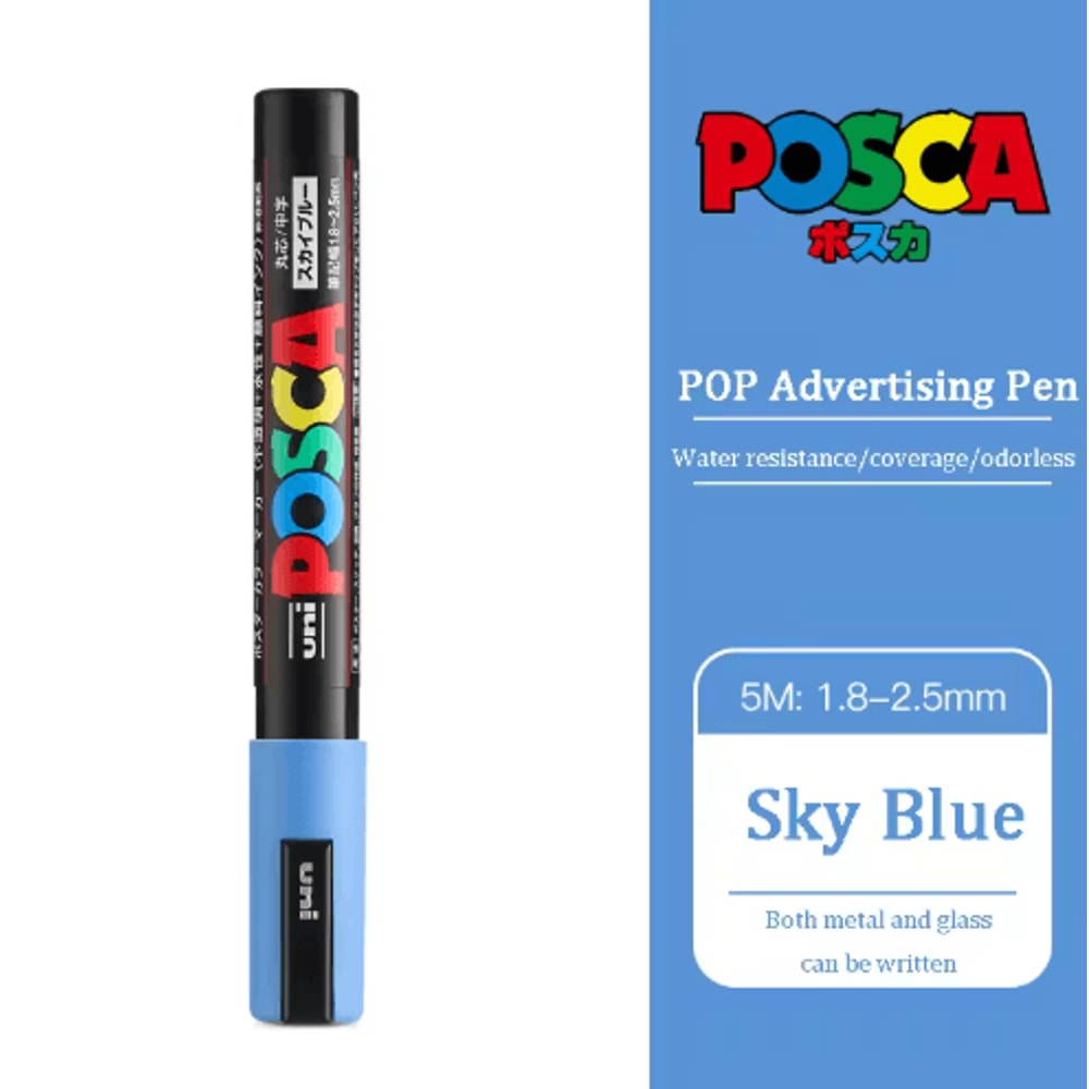 Uni POSCA Acrylic Marker Set PC5M MultiSurface Paint Pens 29 Colors 21