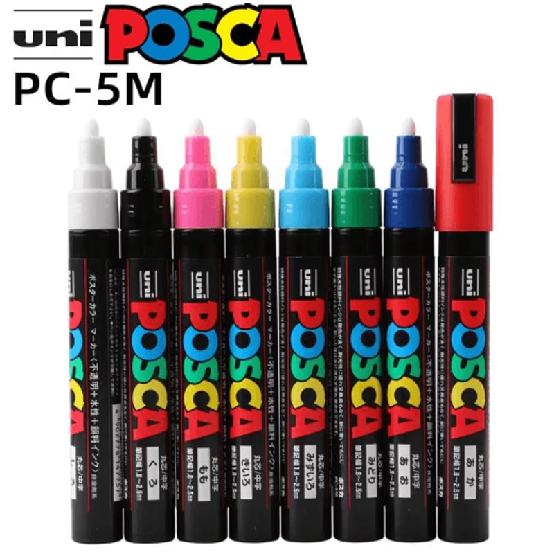 Uni POSCA Acrylic Marker Set PC5M MultiSurface Paint Pens 29 Colors 0