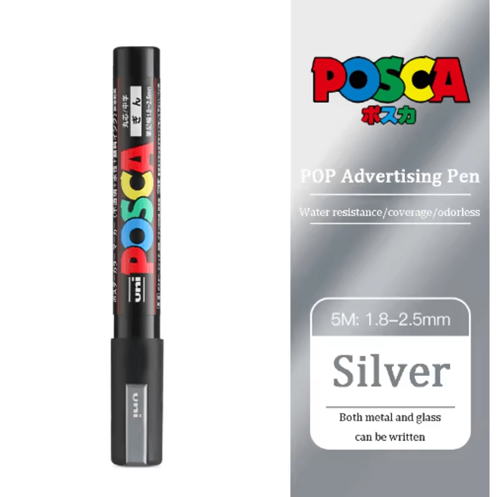 Uni POSCA Acrylic Marker Set PC5M MultiSurface Paint Pens 29 Colors 25