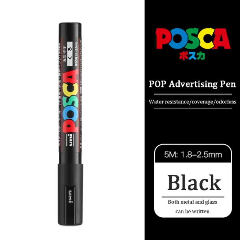 Uni POSCA Acrylic Marker Set PC5M MultiSurface Paint Pens 29 Colors 27