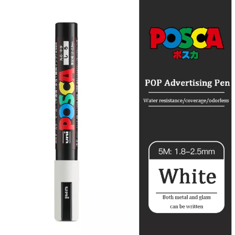 Uni POSCA Acrylic Marker Set PC5M MultiSurface Paint Pens 29 Colors 28