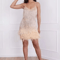 Colorful Sequin Patchwork Dress Feather Sleeveless Summer Party Dress 6