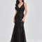 Elegant V Neck Sequin Dress Sleeveless Socialite Summer Evening Gown 3
