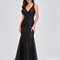 Elegant V Neck Sequin Dress Sleeveless Socialite Summer Evening Gown 3