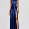 Luxurious Corset Party Dress Off Shoulder Slit Celebrity Evening Gown 1