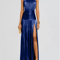 Luxurious Corset Party Dress Off Shoulder Slit Celebrity Evening Gown 1