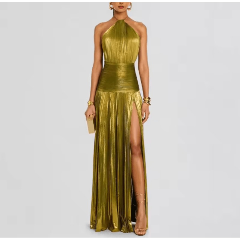 Luxurious Corset Party Dress Off Shoulder Slit Celebrity Evening Gown 3