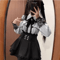 Harajuku Kawaii Plaid Dress Slim Fit Bow Lolita Long Sleeve Dress 3