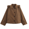 Modern Hooded Trench Coat Short Lapel Single Breasted Autumn Jacket 3