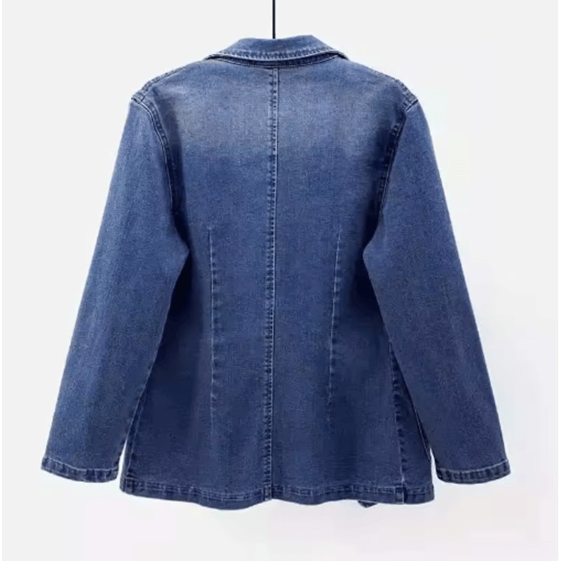 Slim Fit Women Denim Jacket Casual Spring Autumn Outerwear 4