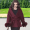 Elegant Woolen Short Coat Lace Up Loose Lapel Autumn Winter Jacket 1