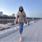 Elegant Woolen Short Coat Lace Up Loose Lapel Autumn Winter Jacket 4