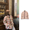 Oversized Floral Print Jacket Zipper Winter Casual Commute Outerwear 0
