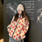 Oversized Floral Print Jacket Zipper Winter Casual Commute Outerwear 3