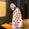Oversized Floral Print Jacket Zipper Winter Casual Commute Outerwear 5