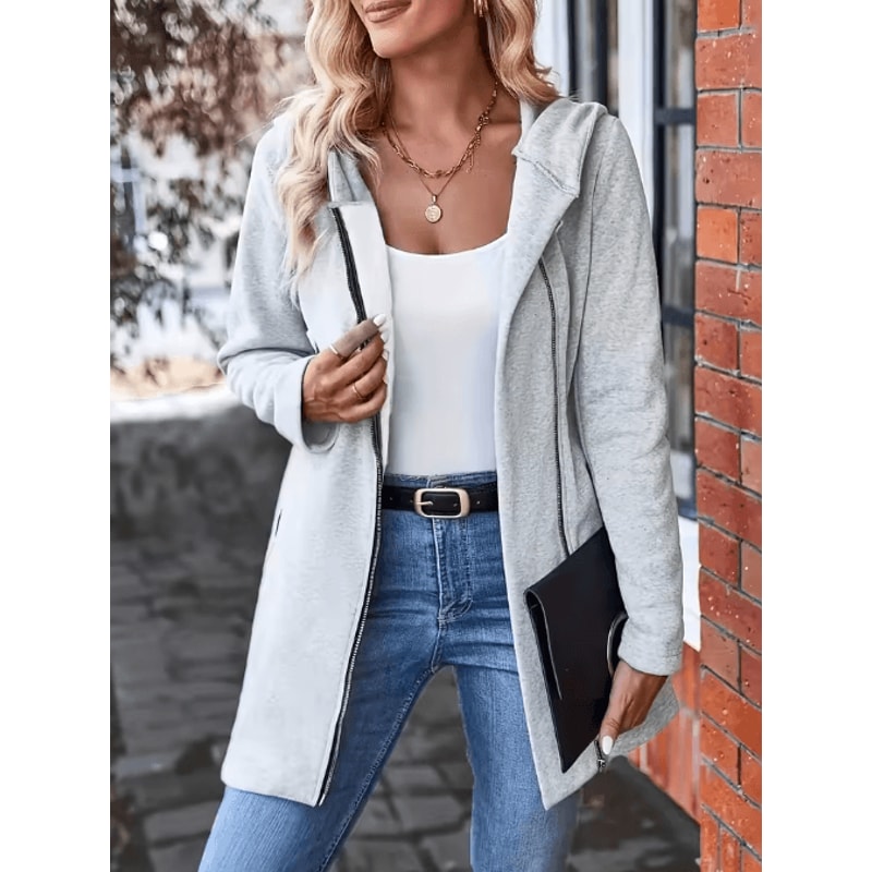 Comfort Fit Oversized Hooded Jacket Loose Casual All Season Outerwear 0