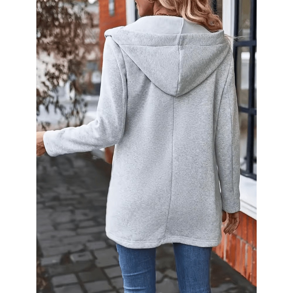 Comfort Fit Oversized Hooded Jacket Loose Casual All Season Outerwear 2