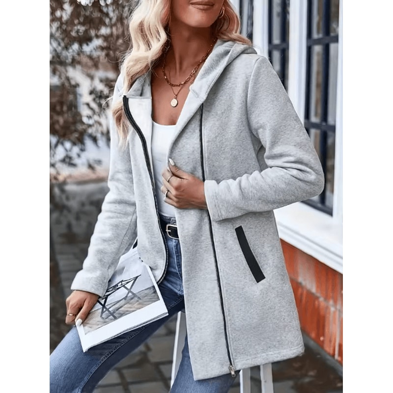 Comfort Fit Oversized Hooded Jacket Loose Casual All Season Outerwear 3
