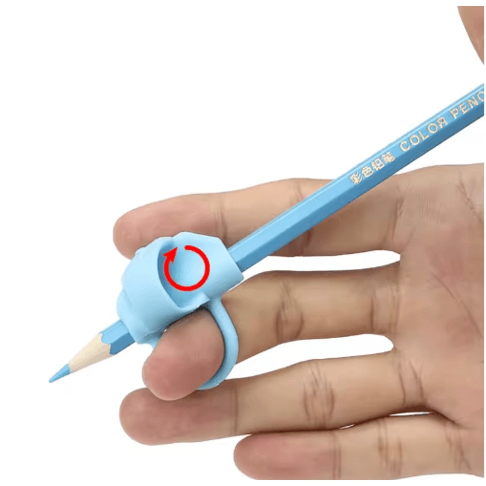 Ergonomic Silicone Pen Grip Three Finger Writing Posture Corrector 10pcs 4