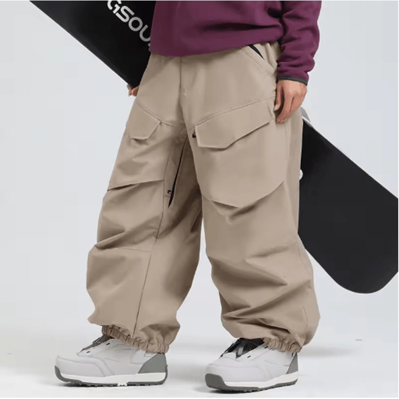 GSOU SNOW Ski Overalls Waterproof Thermal Snowboard Pants For Men Women 2