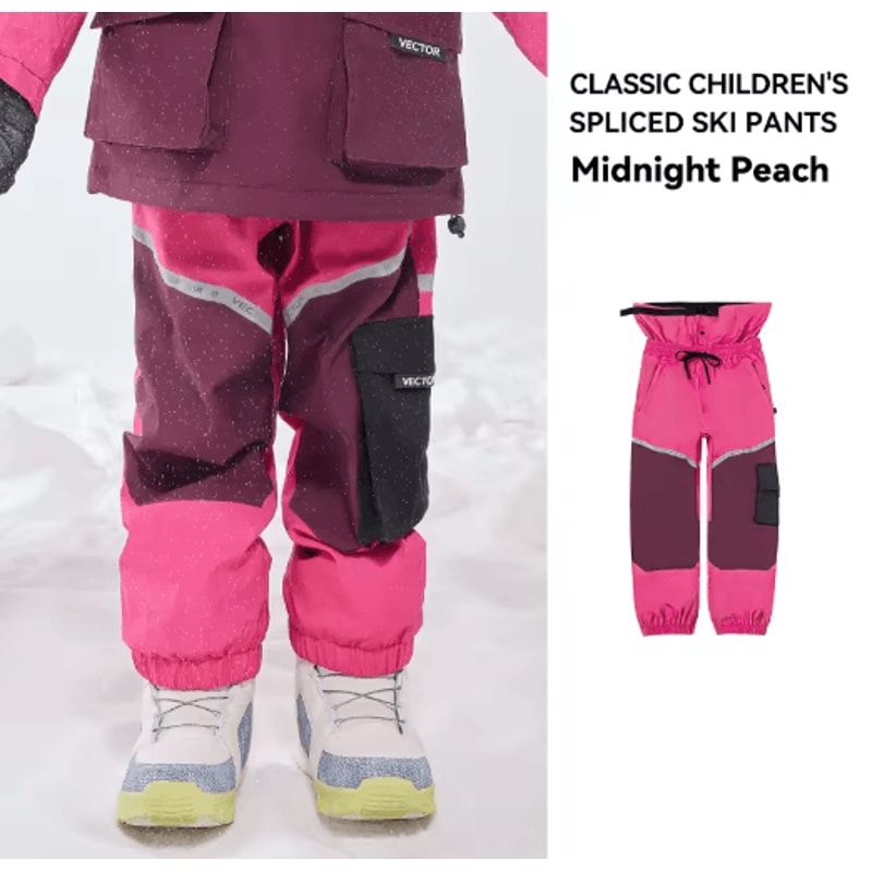 VECTOR Kids Ski Pants Waterproof Windproof Snowboard Trousers For Children 2