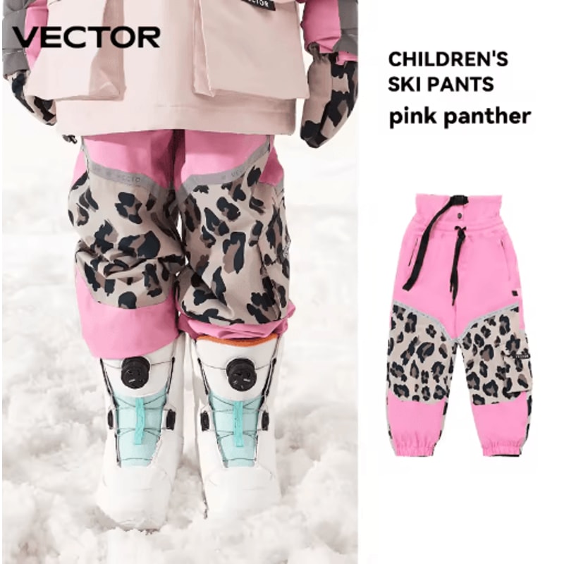 VECTOR Kids Ski Pants Waterproof Windproof Snowboard Trousers For Children 4