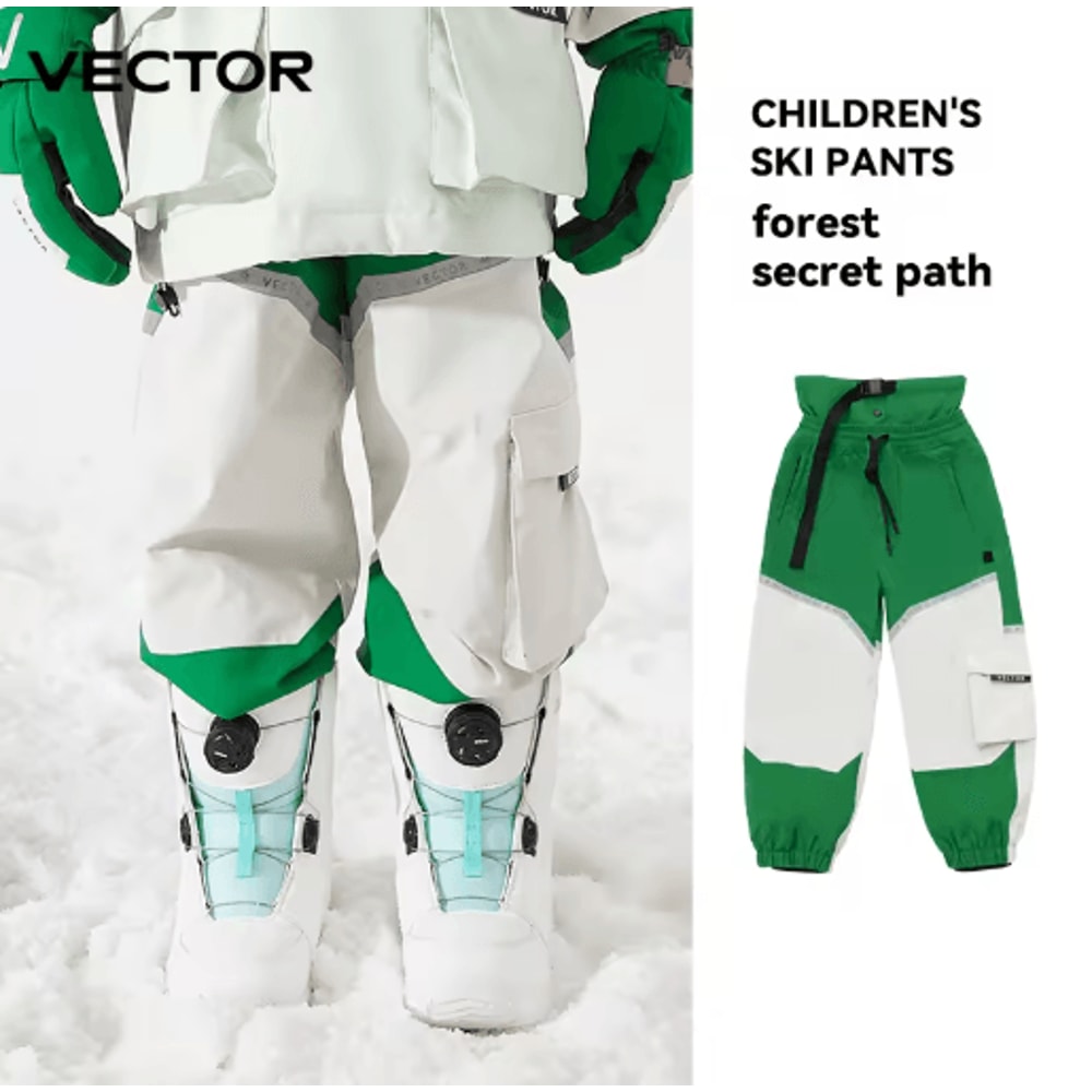 VECTOR Kids Ski Pants Waterproof Windproof Snowboard Trousers For Children 6