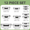 Premium Glass Lunch Box Set Airtight Meal Prep Containers 12pcs BPAFree 6