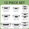 Premium Glass Lunch Box Set Airtight Meal Prep Containers 12pcs BPAFree 6