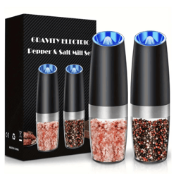 smart electric salt and pepper grinder gravity automatic adjustable spice mill