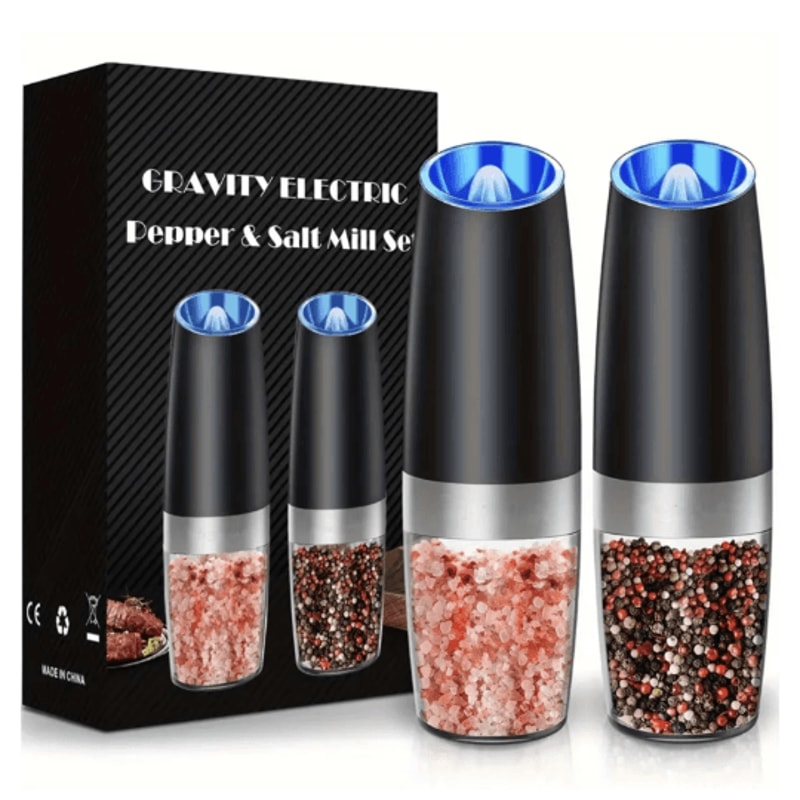 Smart Electric Salt And Pepper Grinder Gravity Automatic Adjustable Spice Mill 0