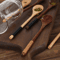 Natural Wooden Tea Spoon Set Long Coffee Dessert Stirring Spoons 7