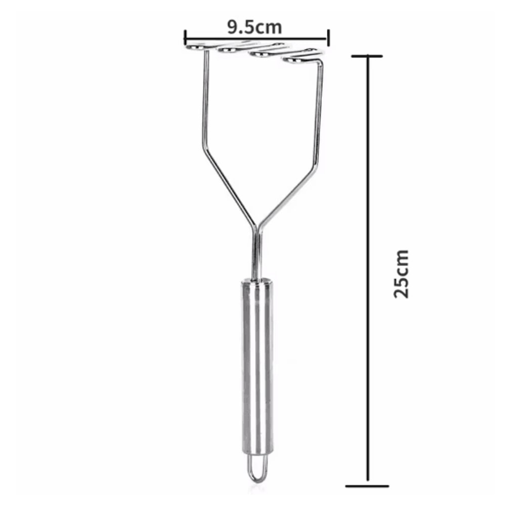 Durable Stainless Steel Potato Masher Wavy Press Kitchen Tool 0