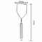 Durable Stainless Steel Potato Masher Wavy Press Kitchen Tool 0