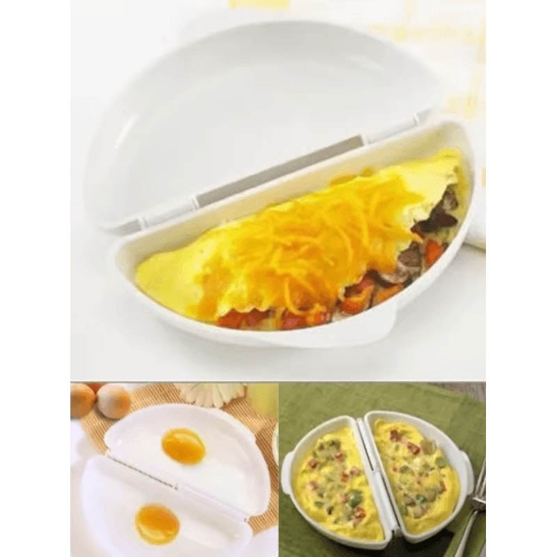 QuickCook Microwave Egg Cooker Omelette Maker Silicone Egg Poacher Tray 3