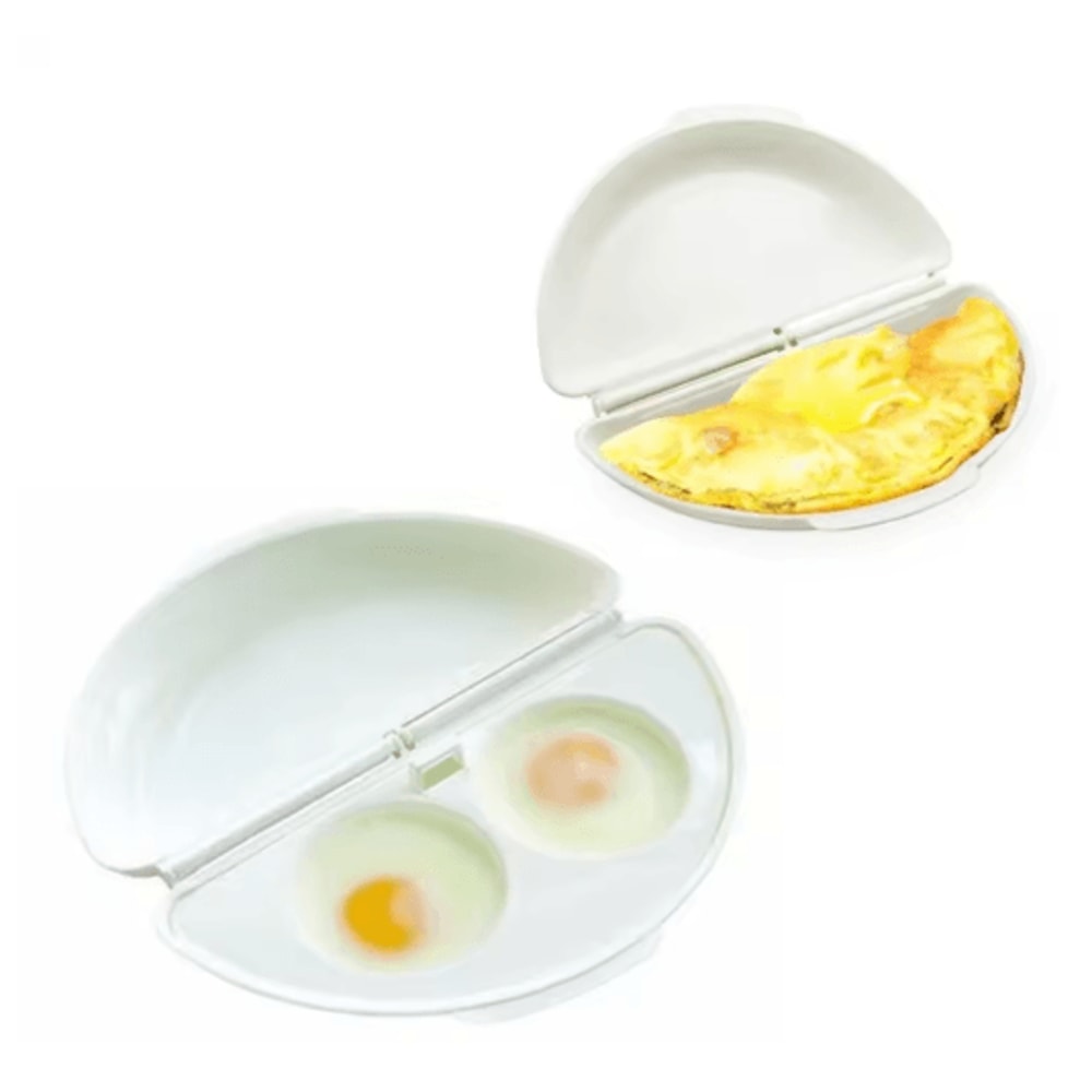 QuickCook Microwave Egg Cooker Omelette Maker Silicone Egg Poacher Tray 4
