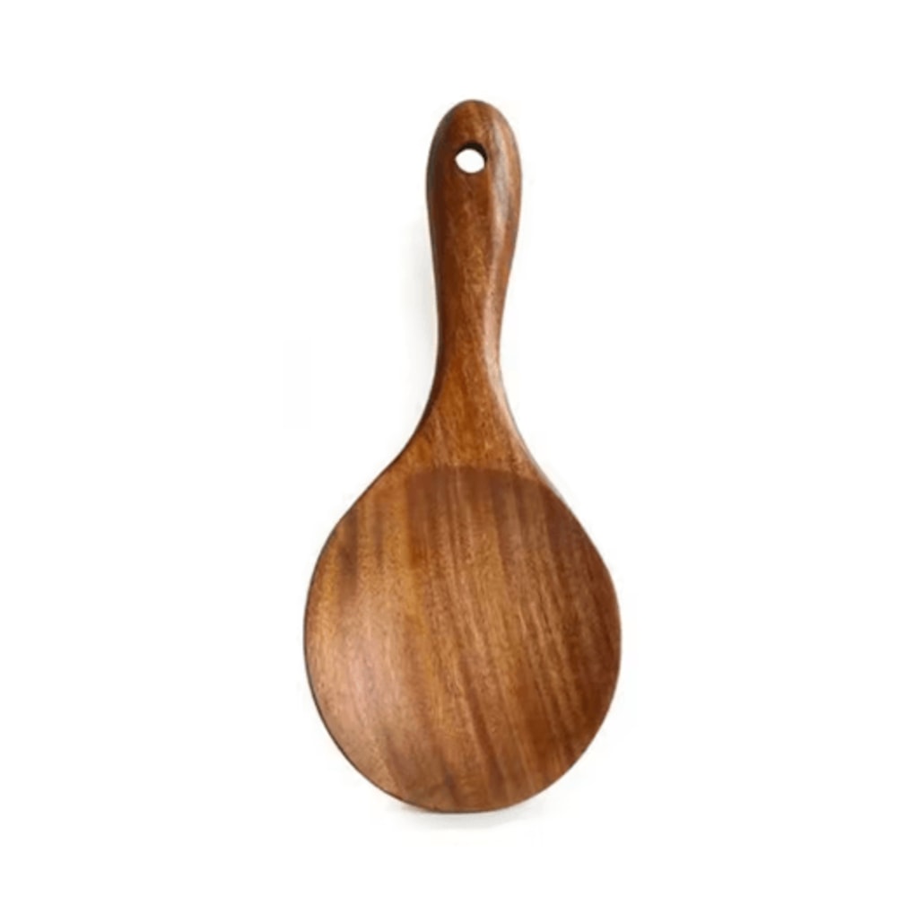 Classic Wooden Rice Spoon Non Stick Rice Paddle Serving Scoop 5