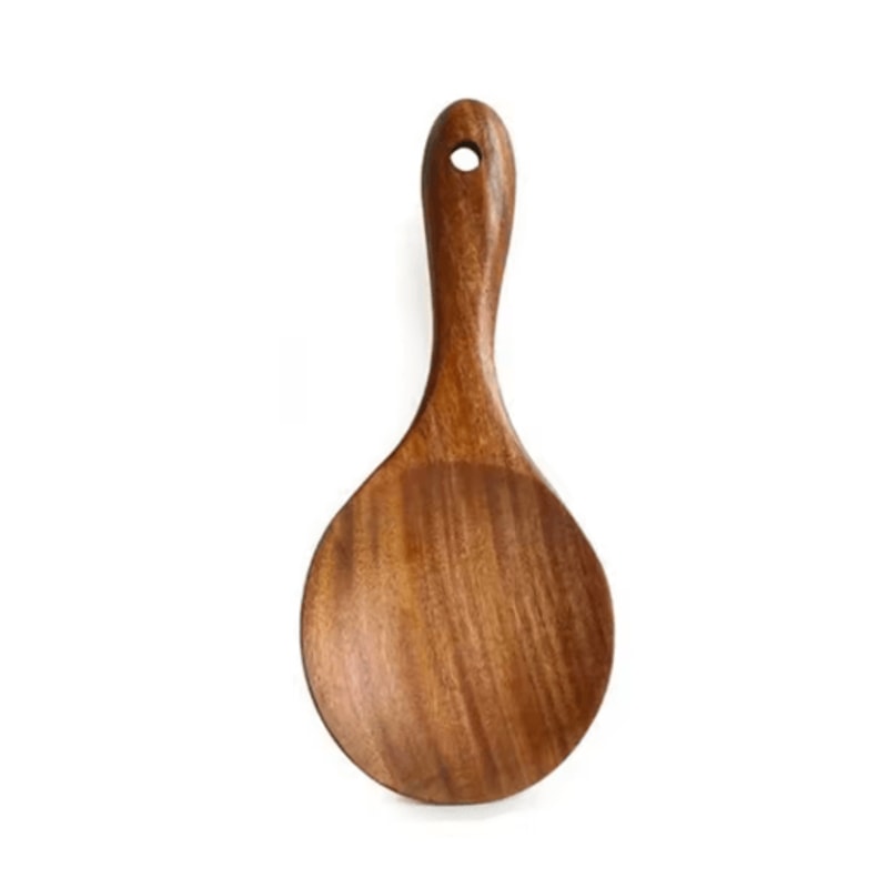Classic Wooden Rice Spoon Non Stick Rice Paddle Serving Scoop 5