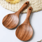 Classic Wooden Rice Spoon Non Stick Rice Paddle Serving Scoop 6