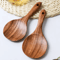 Classic Wooden Rice Spoon Non Stick Rice Paddle Serving Scoop 6
