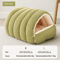 CozyNest Plush Cat Bed Warm Enclosed Cat House For Winter Comfort 3
