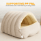 CozyNest Plush Cat Bed Warm Enclosed Cat House For Winter Comfort 5