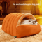 CozyShield Cat Cave Bed SemiEnclosed Warm AntiAnxiety Cat House 1