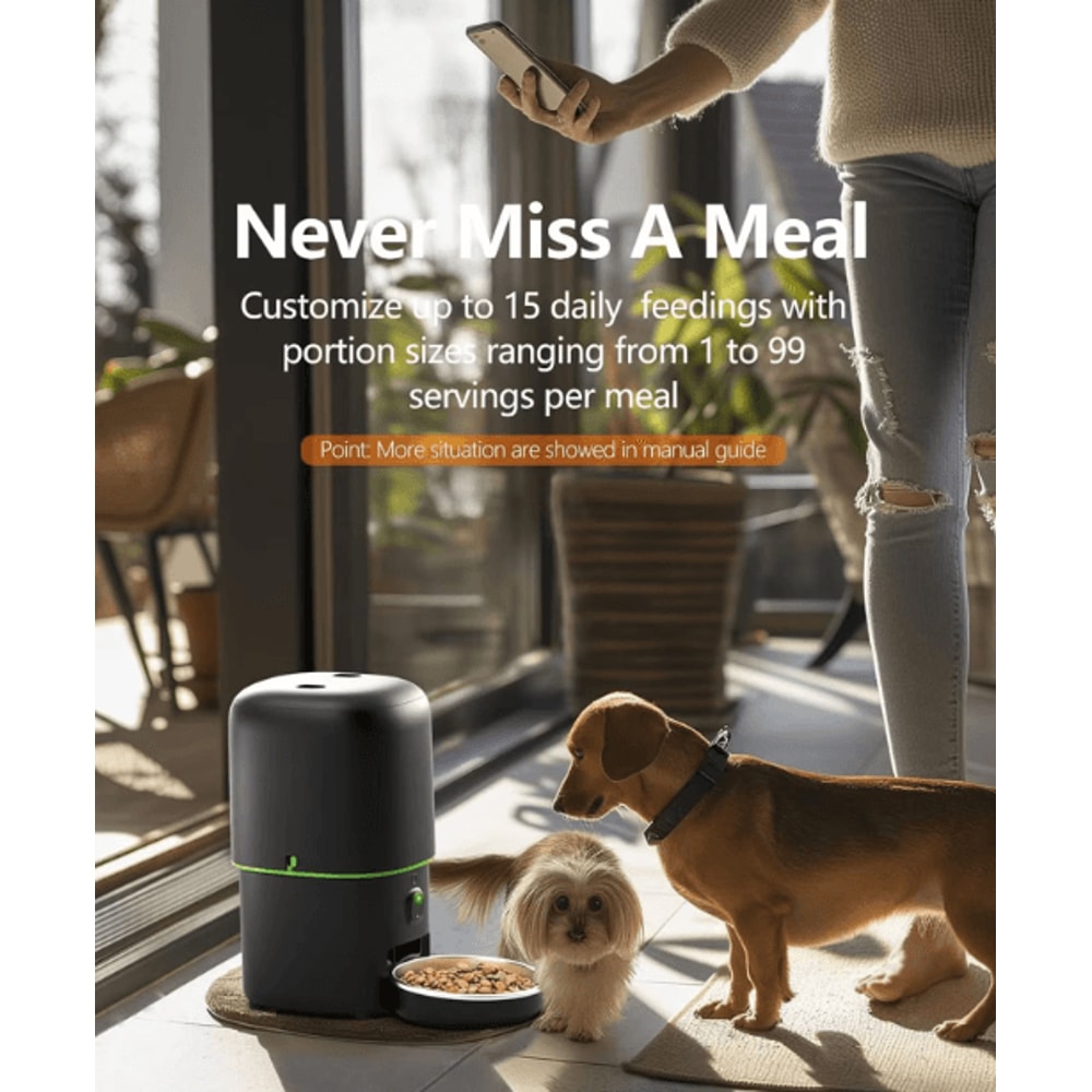 Automatic Cat Feeder Camera Pet Smart Cat Food Kibble Dispenser 24G5GWiFi Tuya APP Control Auto Fee 3