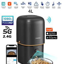 automatic cat feeder camera pet smart cat food kibble dispenser 2.4g/5gwifi tuya app control