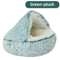 CozyShell Plush Pet Bed SemiEnclosed Warm Cat Nest For Winter Comfort 1