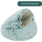 CozyShell Plush Pet Bed SemiEnclosed Warm Cat Nest For Winter Comfort 2