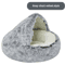 CozyShell Plush Pet Bed SemiEnclosed Warm Cat Nest For Winter Comfort 3