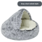 CozyShell Plush Pet Bed SemiEnclosed Warm Cat Nest For Winter Comfort 3
