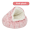 CozyShell Plush Pet Bed SemiEnclosed Warm Cat Nest For Winter Comfort 4